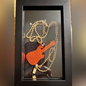 Coach Orange Guitar Key Holder in Shadowbox